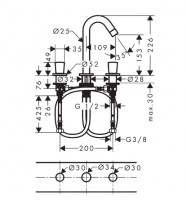 HANSGROHE LOGIS BATERIA LAVABO